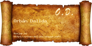 Orbán Dalida névjegykártya