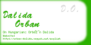 dalida orban business card